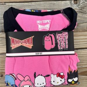 Hot Topic My Hero Academia x Hello Kitty & Friends Sleep Set XL NIP